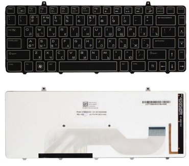 Клавиатура для ноутбука Dell PK130CW1A00 русская черная c подсветкой 2150₽