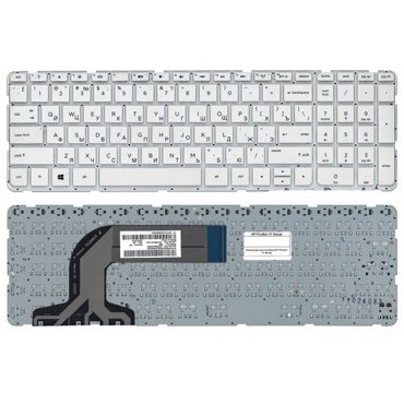 Клавиатура для ноутбука HP 17 17-n 17-e Белая Pn 710407-001 720670-001 725365-001 AER68U00110 1339₽