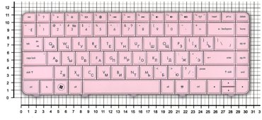 Клавиатура для ноутбука HP Compaq Presario CQ58 розовая 2190₽