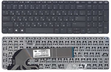Клавиатура для ноутбука HP MP-12M73SU-442 черная плоский Enter 1100₽