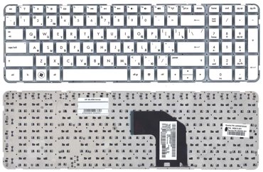 Клавиатура для ноутбука HP Pavilion G6-2134sr белая без рамки 1520₽