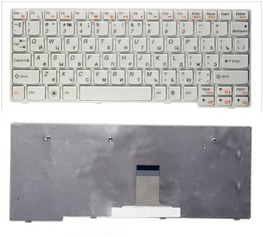 Клавиатура для ноутбука Lenovo IdeaPad S10-3 S10-3s S100 S110 белая 1040₽