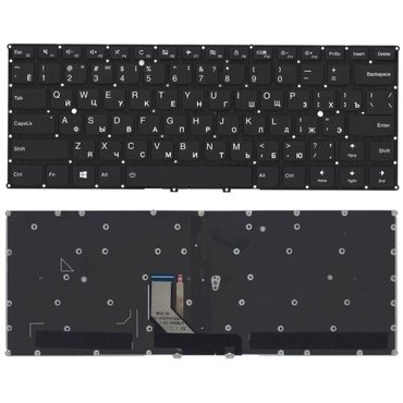 Клавиатура для ноутбука Lenovo Yoga 5 pro Yoga 910 черная без рамки с подсветкой 3468₽