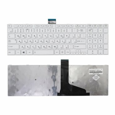 Клавиатура для ноутбука Toshiba L50D L70-A S50 белая с рамкой 1290₽