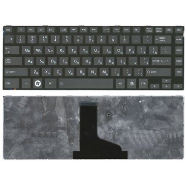 Клавиатура для ноутбука Toshiba L800 L830 черная с черной рамкой 897₽