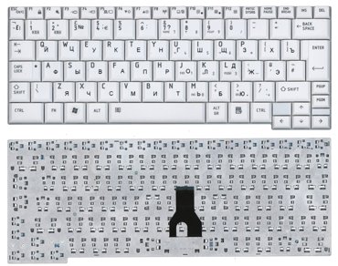 Клавиатура для ноутбука Toshiba Portege A600 A603 R500 R600 R601 R603 белая 2996₽
