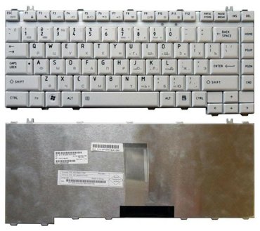 Клавиатура для ноутбука Toshiba Satellite A200 A205 A210 A215 M200 M205 белая 1190₽