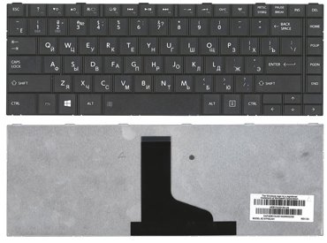 Клавиатура для ноутбука Toshiba Satellite L835 черная 940₽