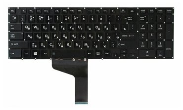 Клавиатура для ноутбука Toshiba Satellite P50 P55 Series Плоский Enter Черная без рамки PN 9ZN7TSV021 0KN0-C35RU11 1560₽