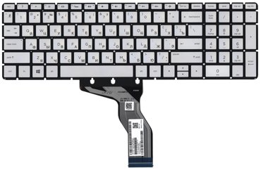 Клавиатура для ноутбука HP 15-BW 250 G6 серебристая с подсветкой 1519₽
