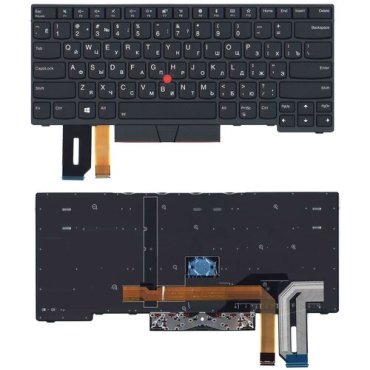Клавиатура keyboard 01YP360 для ноутбука Lenovo ThinkPad Edge E480 E485 L480 T480S T490 T490S T495 L380 L390 L480 черная с подсветкой 2917₽