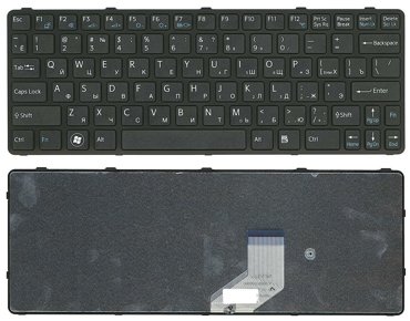 Клавиатура keyboard 149036311 для ноутбука Sony Vaio E11 SVE11 SVE111 Series черная с черной рамкой 1205₽