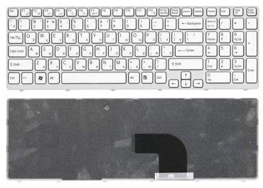 Клавиатура keyboard 149151211 для ноутбука Sony Vaio E15 E17 SVE15 SVE17 SVE1511B1RBRU3 белая 953₽