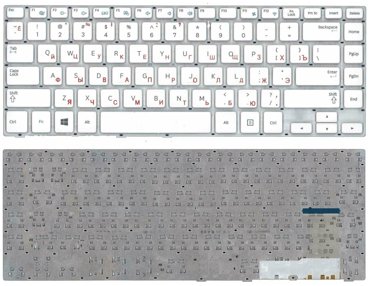 Клавиатура keyboard CNBA5903619 для ноутбука Samsung NP370R4E 470R4E NP470R4E NP470R4E-K01 450R4E NP450R4V Series белая 1130₽