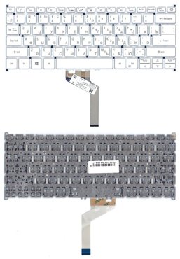 Клавиатура keyboard для ноутбука Acer Swift 7 SF714-52T белая 2033₽