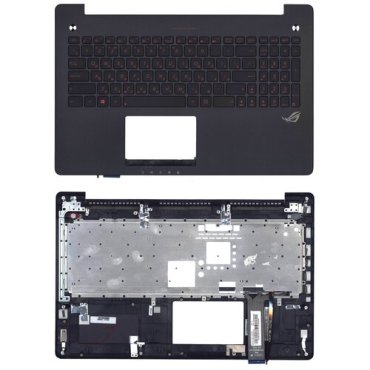 Клавиатура keyboard для ноутбука Asus G550JK черная топ-панель 3859₽