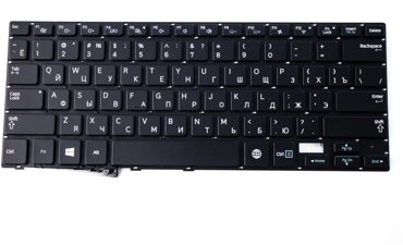 Клавиатура keyboard для ноутбука Samsung NP730U3E NP740U3E 740U3E-X02 740U3E-S01 черная с подсветкой 1037₽