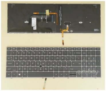 Клавиатура keyboard M17095-251 для ноутбука HP ZBook Fury 15 G7 черная с подсветкой 3239₽