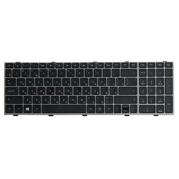 Клавиатура ZeepDeep для ноутбука HP для ProBook 4540s 4545s серая рамка черные кнопки гор Enter 1287₽
