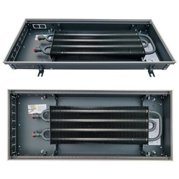 Внутрипольный конвектор Techno Power KVZ16 350-85-1200C с естественной конвекцией окантовка цвет серебро без решетки 23187₽