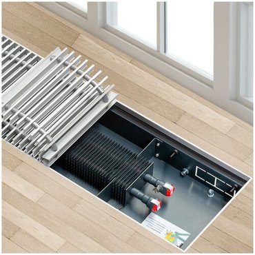Водяной конвектор с решеткой Techno Usual KVZ 250 - 140 - 2600 мм встраиваемый внутрипольный 57460₽