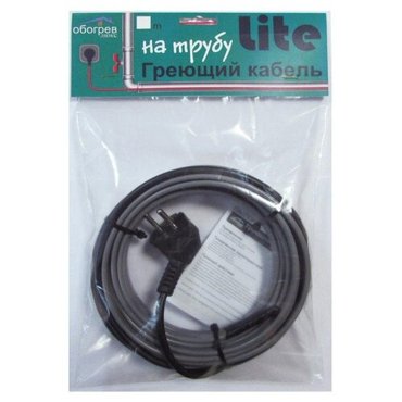 Греющий кабель Lite на трубу 10 метров 1575₽