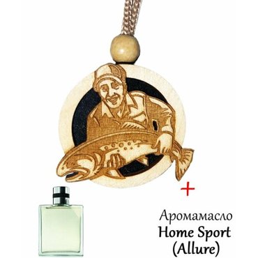 Ароматизатор автомобильный диск светлое дерево Рыбалка аромат 101 Home Sport Allure 603₽