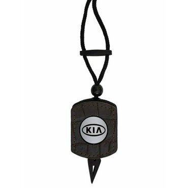 Подвесной ароматизатор в автомобиль Kia - подвеска из кожи коричневый крокодил аромат 59 Кожа и древесина 784₽
