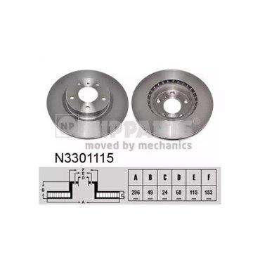 Диск тормозной NISSAN TEANA 03-08 передний NIPPARTS N3301115 6479₽