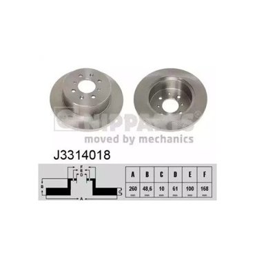 Диск Тормозной Задний Nipparts арт J3314018 2010₽