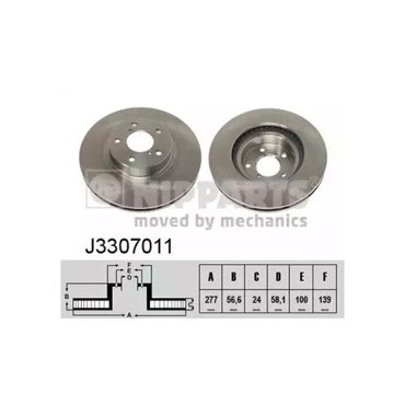 NIPPARTS J3307011 Диск тормозной Subaru LEGACY FORESTER 1683₽
