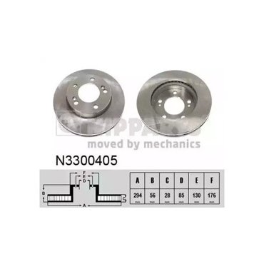 Торм диск пер вент 5 отв NIPPARTS N3300405 2802₽