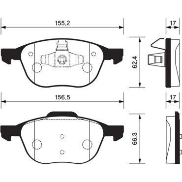 Колодки тормозные Blitz BB0363 передние CITROEN Jumper 0406-PEUGEOT Boxer 0406-FIAT Ducato 0107- аналог Sangsin Brake SP1904 3001₽