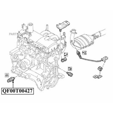Qf50a00018_датчик Детонации Dacia LoganSanderoDuster Renault ClioMeganeLaguna 12-22IDci 89 QUATTRO FRENI арт QF50A0 1380₽