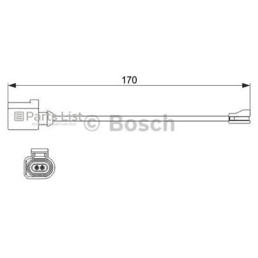 Датчик Износа Тормозных Колодок Bosch арт 1987474512 1000₽