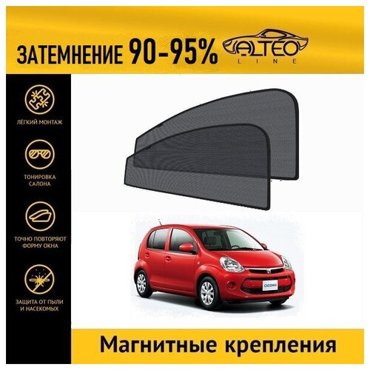 Каркасные автошторки ALTEO PREMIUM на Toyota Passo 2 рестайлинг XC30 2014-2016 на передние двери на магнитах с затемнением 90-95 2550₽