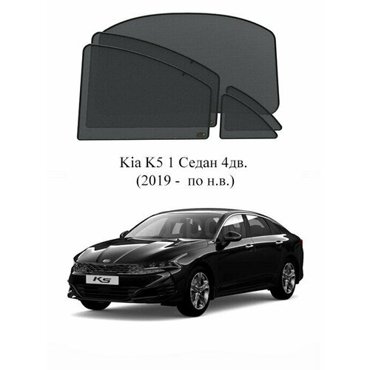 Каркасные автошторки на заднюю полусферу Kia K5 1 Седан 4дв 2019 - по н в 6054₽