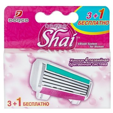 Dorco SHAI Reina Сменные лезвия 4 шт с 4 сменными лезвиями в комплекте 725₽