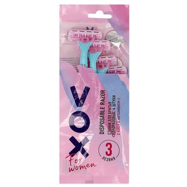 Станок для бритья одноразовый VOX FOR WOMEN 3 лезвия 4 шт 287₽