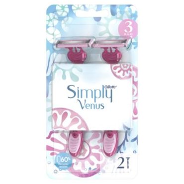 Venus Simply 3 одноразовая женская бритва 2 шт 548₽