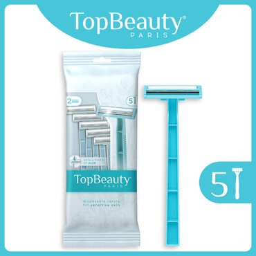 TopBeauty Paris Бритвы женские одноразовые 2 лезвия увлажняющая полоска 5шт 229₽