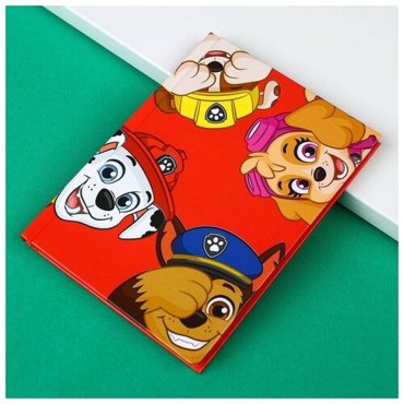 Блокнот А6 64 листа в твёрдой обложке PAW PATROL 314₽