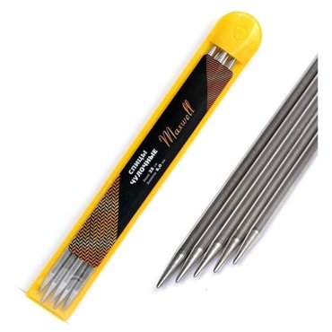 Спицы чулочные Maxwell Gold металл 60 мм 25 см 5 шт MAXW25-60 127₽