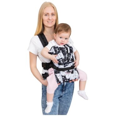 Рюкзак-кенгуру BabyActive Choice черно-белые коты 2412₽