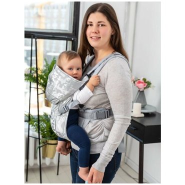 Рюкзак-кенгуру BabyActive Shine серебряныйбуквы 3000₽