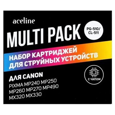 Набор картриджей Canon PG-510XLCL-511XLмногоцветныйчерный для Canon PIXMA MP240 Canon PIXMA MP250 и тд 3999₽