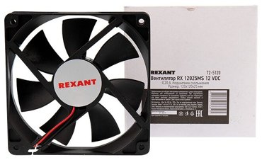 Вентиляторкулер для корпуса компьютераRХ 12025MS 12 VDC черный Rexant фото 2 359₽