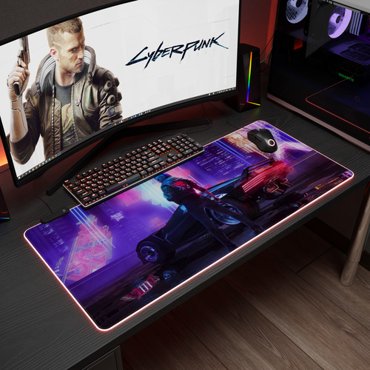 Игровой коврик для мыши Cyberpunk с RGB подсветкой 2299₽