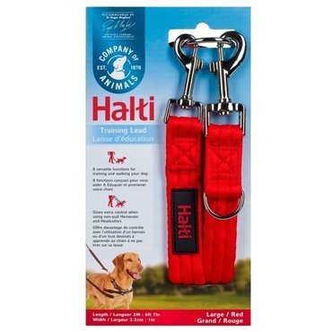 Поводок-перестежка для собак Company of Animals HALTI Training Lead красный 200х25см Великобритания 1849₽