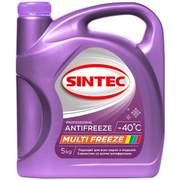 SINTEC MULTIFREEZE -40 универсальный лобридный антифриз 1кг для двигателя автомобиля охлаждающая жидкость синтек в авто фиолетовый готовый к применению 297₽